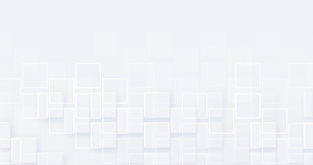 Wall Mural - white luxury background with grey shadow squares. light elegant dynamic abstract bg. trendy geometri