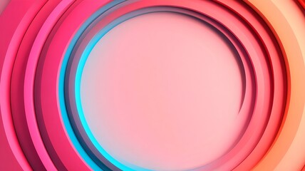 Poster - Elegant Gradient Circular Composition on Clean Background - Innovative 3D Concept