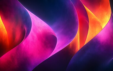 Wall Mural - colorful abstract waves background design for digital art
