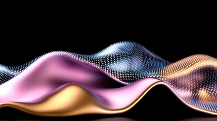 Abstract tech background with cyber-inspired data streams and glowing matrix effects