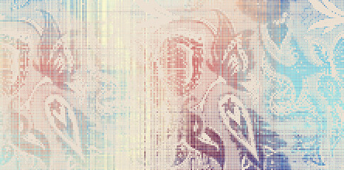 Aufkleber - An Abstract Geometric Pattern Featuring Soft and Subtle Colors That Captivates the Eye