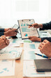 © MrAshi - Planning data, annual reports, research and budgets in the office Company discussion with documents in strategy meeting Chart analysis vertical close-up image