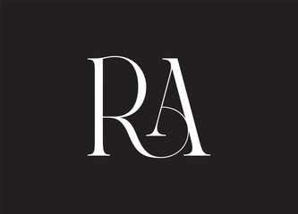 RA letter logo modern design
