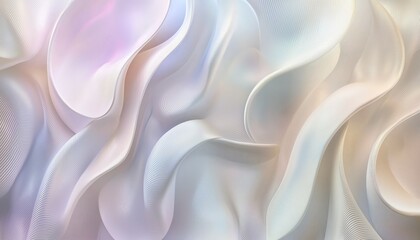 Wall Mural - abstract flowing pastel wave patterns with subtle gradient textures