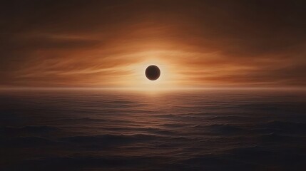 Wall Mural - Stunning Solar Eclipse Seen Through Professional Photography Lens