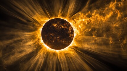 Wall Mural - Stunning Solar Eclipse Captured Through a Telescope with Detail