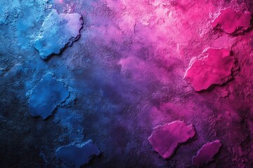 Wall Mural - colorful abstract background with textured surfaces in shades of blue and pink during nighttime