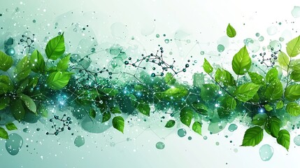 Wall Mural - vector illustration of a medical background with abstract molecules and scientific elements
