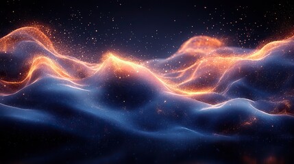Wall Mural - the image shows a wave texture against a dark background