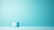 © OngCaLucK - A minimalist scene featuring a pastel blue cylindrical object against a matching wall, conveying serenity and modern design.