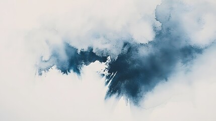 Wall Mural - Abstract Blue Watercolor Wash Painting Texture