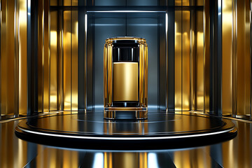 Wall Mural - Luxury Gold Perfume Display