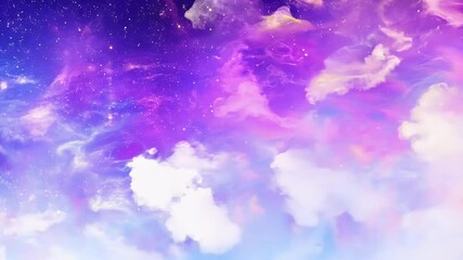 Wall Mural - abstract sky galaxy fantasy watercolor filled texture night stars universe cosmic sky background bac