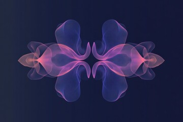 Poster - Clean illustration of a virus with abstract design in vibrant colors set against a dark background. Generative AI