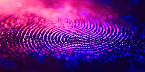 Wall Mural - purple and blue background with a finger print in the center