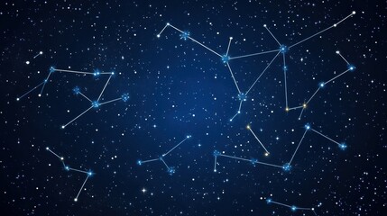 Poster - Night sky filled with constellations and a bright full moon illuminating the vast universe above. Generative AI