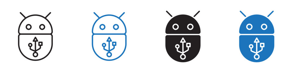 Adb icon Flat line symbol