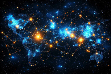 Wall Mural - a celestial background showcasing constellations and stars connected to ramadan themes