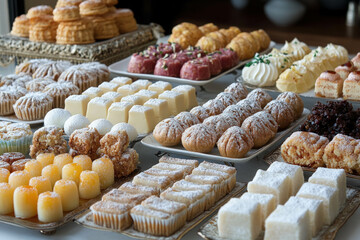 Poster - A Table Spread With Sweets And Desserts Typically Enjoyed During Ramadan Celebrations