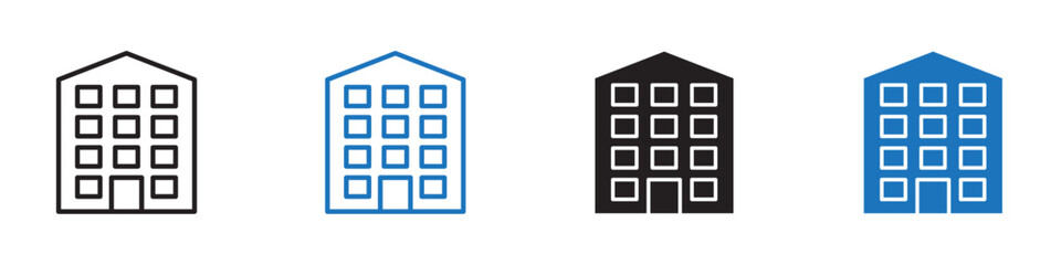 Wall Mural - building icon flat line symbol