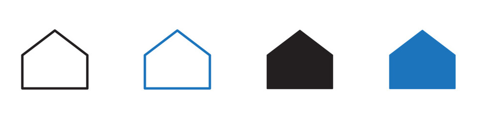Wall Mural - home icon flat line symbol