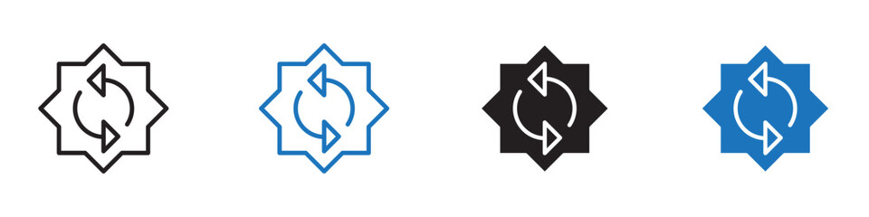 sync icon Flat line symbol
