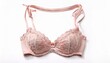 © swan - Delicate blush pink lace bra with adjustable straps.