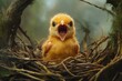 © Michael - Baby bird opening beak in nest, chirping and waiting for food