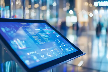 Wall Mural - interactive digital display with data visualization
