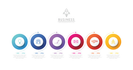 Wall Mural - vector business presentation connecting steps infographic template