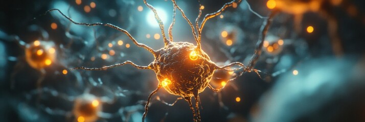 Leinwandbilder - Viruses actively invading and replicating inside host cells during a cellular response. Generative AI