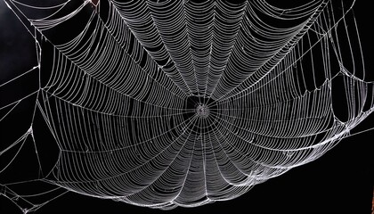 spider web with dew drops