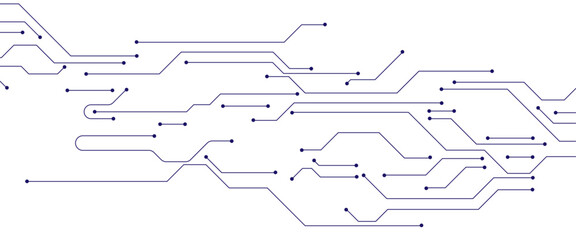 Leinwandbilder - Abstract digital technology futuristic internet network speed connection white and blue background. Technology background with crossed lines and dots.