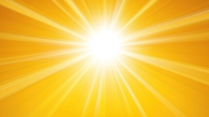 Poster - Bright sunburst, golden rays, background, design element