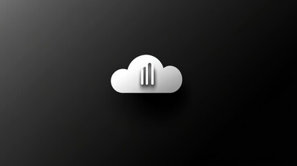 Wall Mural - cloud computing growth chart, dark background