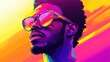 © HeriAfrilianto - Vibrant Portrait of a Man Wearing Sunglasses