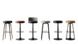 © Sajeduil - Set of stylish bar stools on transparent background