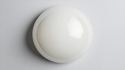 Wall Mural - Modern Round Ceiling Light Fixture on a Smooth Gray Surface