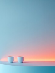 Aufkleber - Minimalist Modern Design Futuristic Ambient Light and Simple Decor