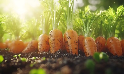 A bunch of dirty carrots surrounded by other freshly harvested vegetables on the ground