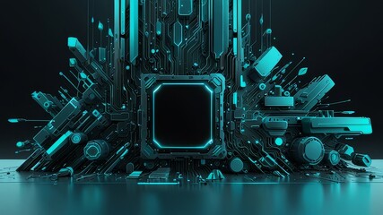 circuit board background with modern design and texture