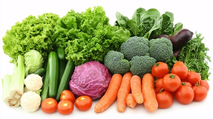 Sticker - Fresh assortment of vegetables at a local market showcasing vibrant colors and textures