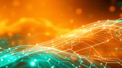 Artificial intelligence abstract background, warm terracotta and cool teal earthy contrast, modern technology aesthetic-topaz-sharpen-upscale-x