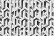 © Murda - Abstract grayscale geometric pattern, interlocking shapes.