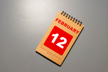 Wall Mural - Save the Date written on a calendar - February 12