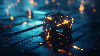 Illuminated Geometric Structure on Dark Surface