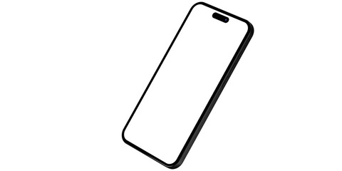 Wall Mural - smart phones isolated on empty background for making mockup and advertising premium png photo