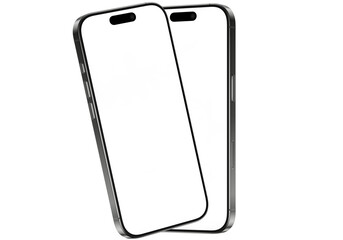 Wall Mural - smart phones isolated on empty background for making mockup and advertising premium png photo