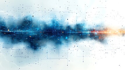 Abstract digital data flow, glowing, futuristic, network, background, technology, website