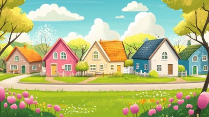 Sticker - A charming rural house surrounded by nature